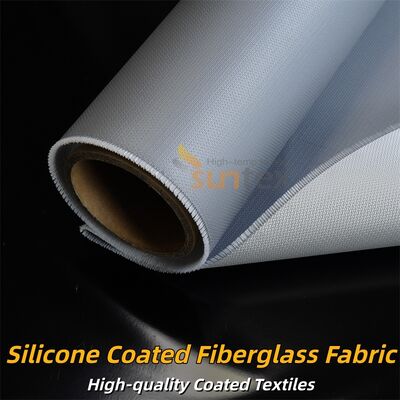 Durable Double Sided Grey Color Silicone Coated Fiberglass Fabric with Temperature Resistance -50°C to 500°C for Industrial Insulation and Fire Retardant Applications