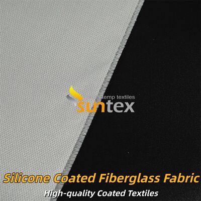 High Temperature Resistant Double Sided Grey Silicone Coated Fiberglass Fabric for Fire Retardant Industrial Curtains