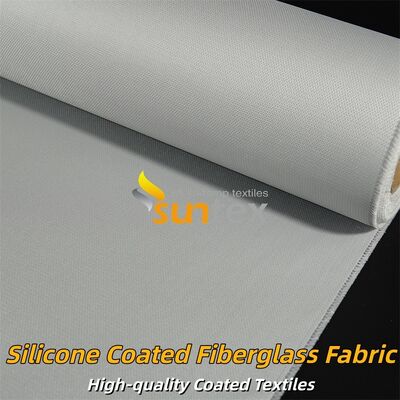 Industrial Grade Double Sided Grey Color Silicone Coated Fiberglass Fabric 400 g/sqm for Fire Retardant and Insulation
