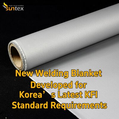 Suntex Grey Silicone Coated Fiberglass Welding Blanket | Korea Latest KFI Standard