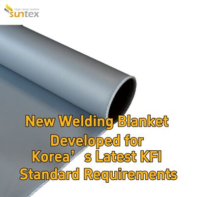 Suntex Grey Silicone Coated Fiberglass Welding Blanket | Korea Latest KFI Standard