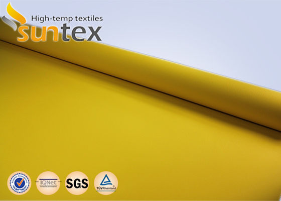 Heavy Duty Alkali Free Silicone Coated Fiberglass Fabric with 0.3 mm Thickness and 400 g/sqm Weight for Fire Retardant and Thermal Insulation