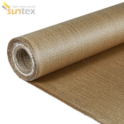 Vermiculite Coated Fiberglass Fabric   Fireproof Thermal Insulation