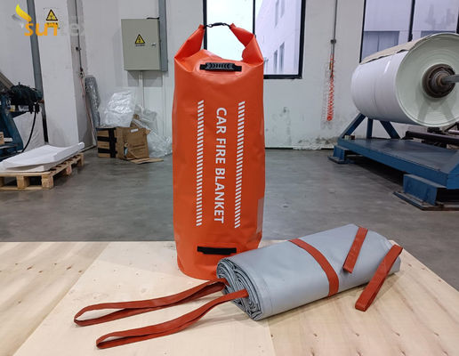EV Car Fire Blanket with Oxygen Deprivation for Lithium-Ion Battery Fires and Easy Deployment