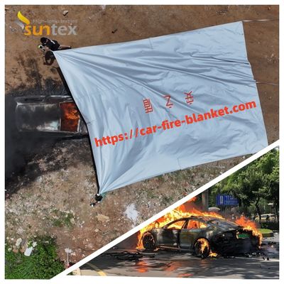 SUNTEX manta de incendio para automóviles Pro y Fibra de vidrio + Revestimiento ignífugo en ambos lados