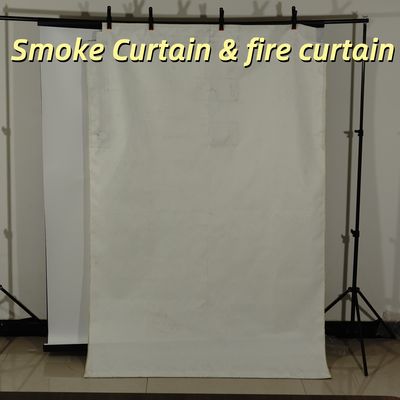 Cortinas de bloqueo de humo a medida de varios colores de fibra de vidrio recubierta de silicona a prueba de fuego