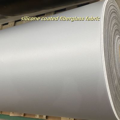 E-Glass Silicone Coated Fabric with 50 m / 100 m Roll Length 1 / 1.2 / 1.5 meter Width and 400 g/sqm Weight for High Temperature Resistance