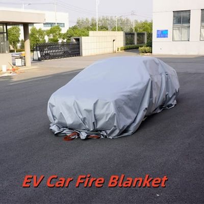 Gray EV Car Fire Blanket with 550℃/1000℃ Thermal Resistance and Oxygen Deprivation for Fire Pit Mat Protection
