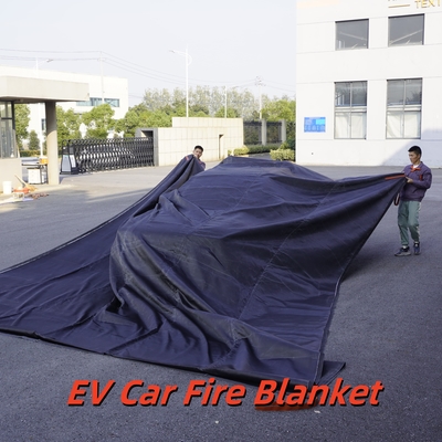 Manta ignífuga para vehículos eléctricos, gris, resistencia térmica de 550℃, para sedanes y SUV