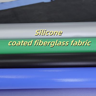 0.3 mm Thickness 400 g/sqm Weight 1.5 meter Width Silicone Coated Fiberglass Fabric Thermal Insulation Cloth