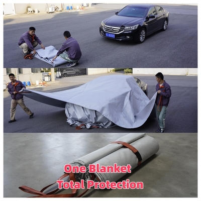 Manta ignífuga EV Gris Resistencia Térmica para Fuegos de Baterías de Litio