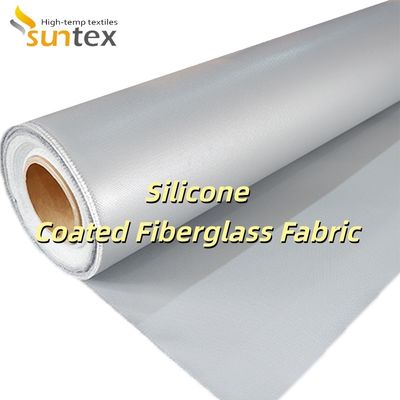 Alkali Free Water Repellent Silicone Coated Fiberglass Fabric with Temperature Resistance -50°C to 500°C for Insulation