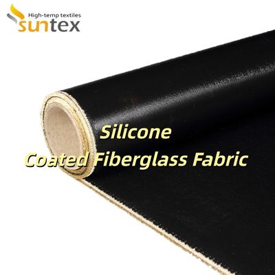 0.3 mm Thickness 400 g/sqm Weight 1.5 meter Width Silicone Coated Fiberglass Fabric Thermal Insulation Cloth