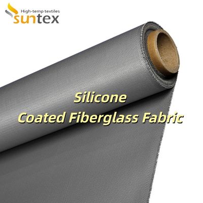 Double Side Silicone Coated Fiberglass Fabric 0.3mm Thickness 400 g/sqm Weight 1/1.2/1.5m Width Fireproof Insulation Material