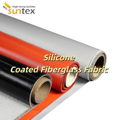 0.3 mm Thickness 400 g/sqm Weight Silicone Coated Fiberglass Fabric for Thermal Breaks and Insulating Pads