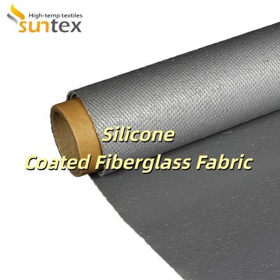 Flame Retardant Silicone Coated Fiberglass Fabric with Temperature Resistance -50°C to 500°C and 400 g/sqm Weight
