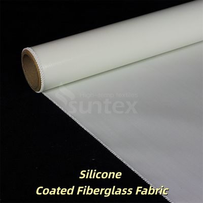 Tejido de fibra de vidrio recubierto de silicona color gris con resistencia química y opciones de longitud de rollo para protección a altas temperaturas