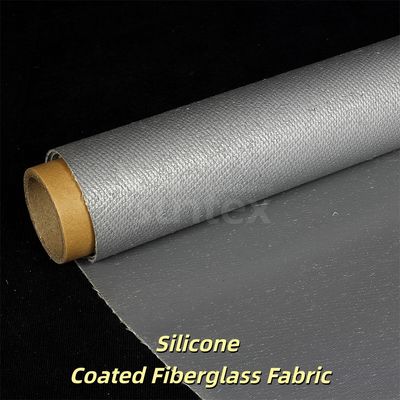 Tejido de fibra de vidrio recubierto de silicona resistente a los aceites químicos 400 g/m2 0,3 mm espesor 1,5 m ancho