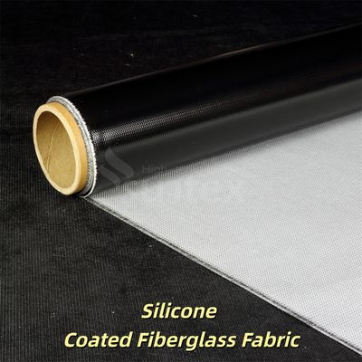 Tejido de fibra de vidrio recubierto de silicona de 0,3 mm de espesor y 400 g/m² de peso, con un ancho de 1 / 1,2 / 1,5 metros