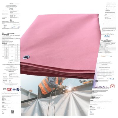 100% Fiberglass Welding Blanket with 550°C Heat Resistance and Acrylic Coating for Fire Protection