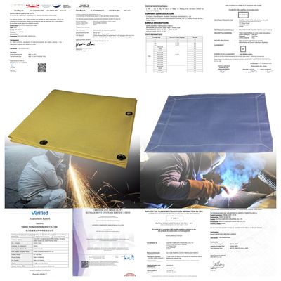 Manta de soldadura de PU de doble cara de 17 oz y 16 mil, resistente al fuego y al calor