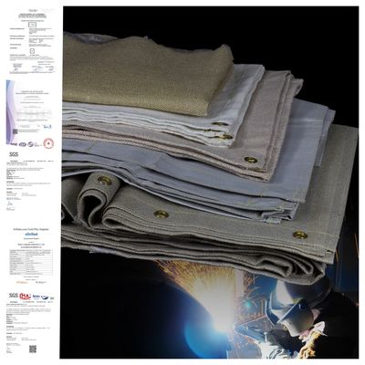 17 oz 16 mil Blanca de soldadura de doble lado Blanca a prueba de fuego para protección contra altas temperaturas