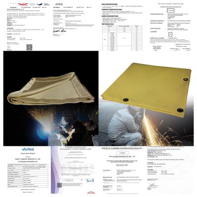 100% Fiberglass Welding Blanket with 550°C Heat Resistance and Acrylic Coating for Industrial Safety