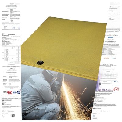 100% Fiberglass Welding Blanket with 550°C Heat Resistance and Acrylic Coating for Industrial Safety