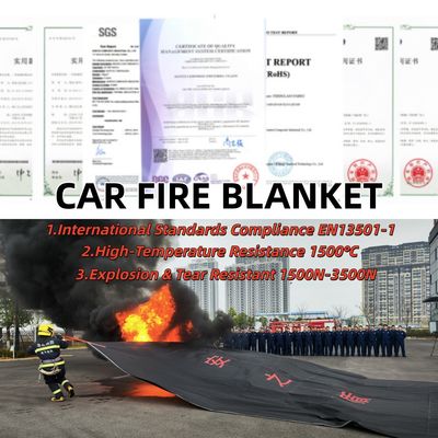 Manta ignífuga gris para vehículos eléctricos con privación de oxígeno para la protección contra incendios de baterías de iones de litio