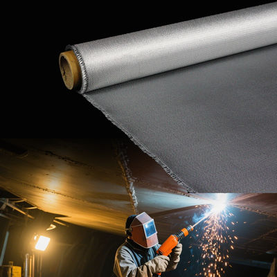 Double Sided Silicone Coated Fireproof Fiberglass Cloth with 50 m / 100 m Roll Length and Alkali Free Thermal Insulation Fabric