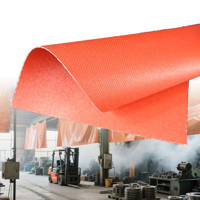 Double Sided Grey Color Silicone Coated Fiberglass Fabric with 50 m / 100 m Roll Length for Thermal Insulation