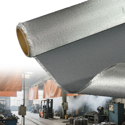 Double Sided Grey Color Alkali Free Silicone Coated Fiberglass Fabric Fireproof Silicone Coated Fiberglass Cloth