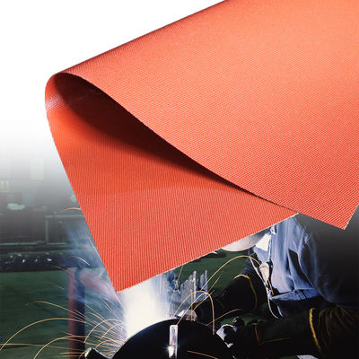Double Sided E-Glass Silicone Coated Fiberglass Fabric Fireproof High Temperature Resistance 50 m / 100 m Roll