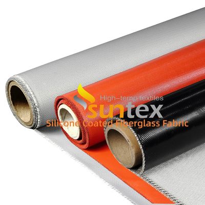 Double Sided E Glass Woven Silicone Coated Fiberglass Fabric with 50 m / 100 m Roll Length