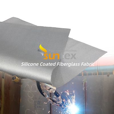 Double Sided Silicone Coated Fiberglass Fabric with 50 m / 100 m Roll Length Corrosion Resistant and Weatherproof