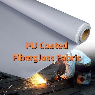 Chemical Resistant PU Coated Fiberglass Fabric 460 g/sqm 0.41 mm Industrial Fiberglass Fabric