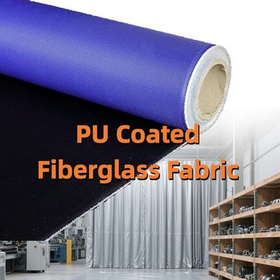Double-Side PU Coated Fiberglass Fabric Welding Blanket with 1800C Temperature Resistance 460 g/sqm 0.41 mm