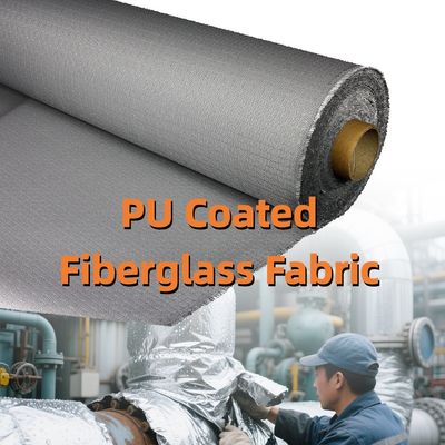 Industrial PU-Coated Fiberglass Fabric | 460 g/sqm, 0.41 mm, Twill WeaveWidth: 1m - 1.55m