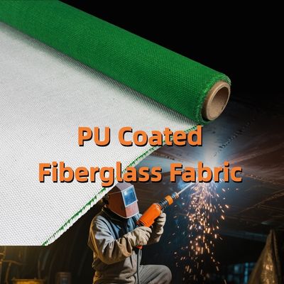 Tejido de fibra de vidrio con revestimiento de PU de doble cara | Resistente al fuego, clasificado para 1800°C | Anchos personalizados
