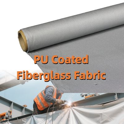 460 g/sqm 0.41 mm PU Coated Fiberglass Fabric with 1800°C Temperature Resistance for Fireproof Applications