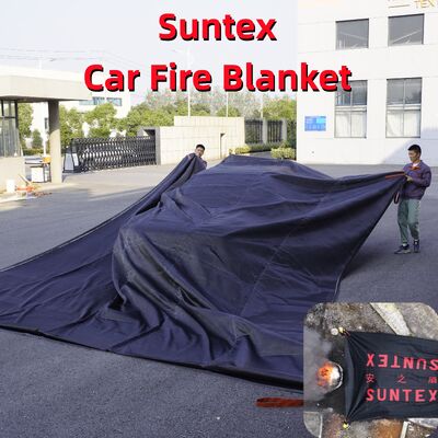 La manta de incendio para vehículos eléctricos Suntex reduce el riesgo de explosión al ventilar gases con privación de oxígeno para incendios de baterías de iones de litio