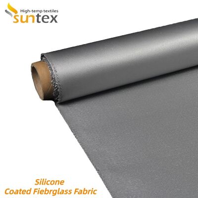 Fireproof Grey Silicone Coated Fiberglass Cloth
