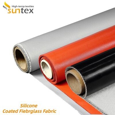 Fireproof High Temperature Resistance (-70~260℃) Waterproof Silicone Coated Fiberglass Fabric High Silica Fiberglass Cloth