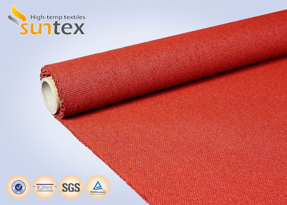 Tejido de fibra de vidrio de silicona roja 960 g/m2, material aislante de calor y frío