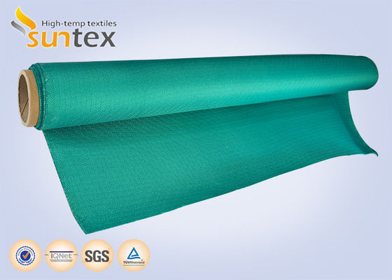 Red Color Acrylic Coated Fire Resistant Fiberglass Fabric With 550 Degree C Temperature Resistance And Easy To Handle Cut And Sew For Fireproof Curtains And Blankets