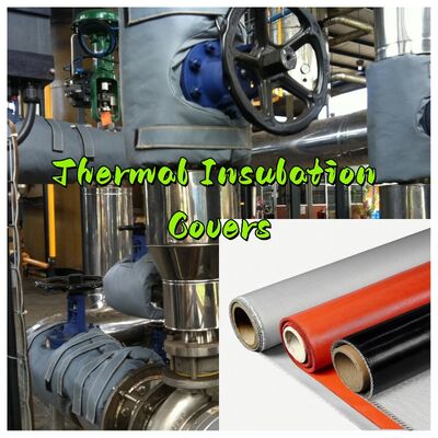 Tejido para cortina cortafuegos certificado EN-13501 con resistencia a la temperatura de 550°C y 0,6 mm de espesor para protección contra incendios y humo