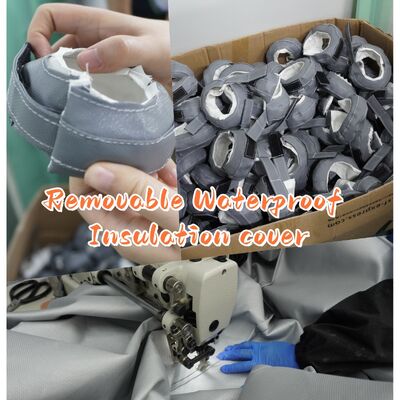 Tejido para cortina cortafuegos certificado EN-13501 con resistencia a la temperatura de 550°C y 0,6 mm de espesor para protección contra incendios y humo