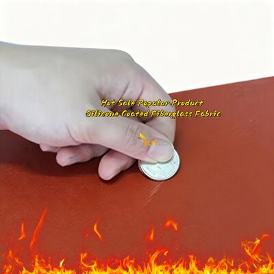 Tela de fibra de vidrio recubierta de silicona impermeable y resistente al fuego a alta temperatura (-70~260℃) Tela de fibra de vidrio de alta sílice