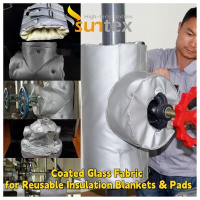 Tejido aislante térmico de fibra de vidrio resistente a las temperaturas de 1000 ° C Tejido con resistencia al agua y al aceite en tamaños personalizables