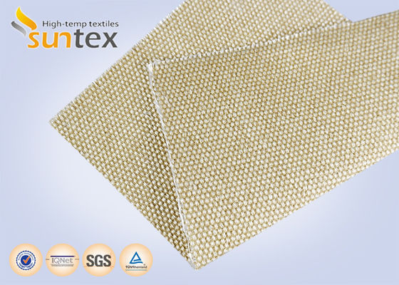 Tejido de fibra de vidrio y de silicio resistente a la abrasión y a los productos químicos para el trabajo a altas temperaturas